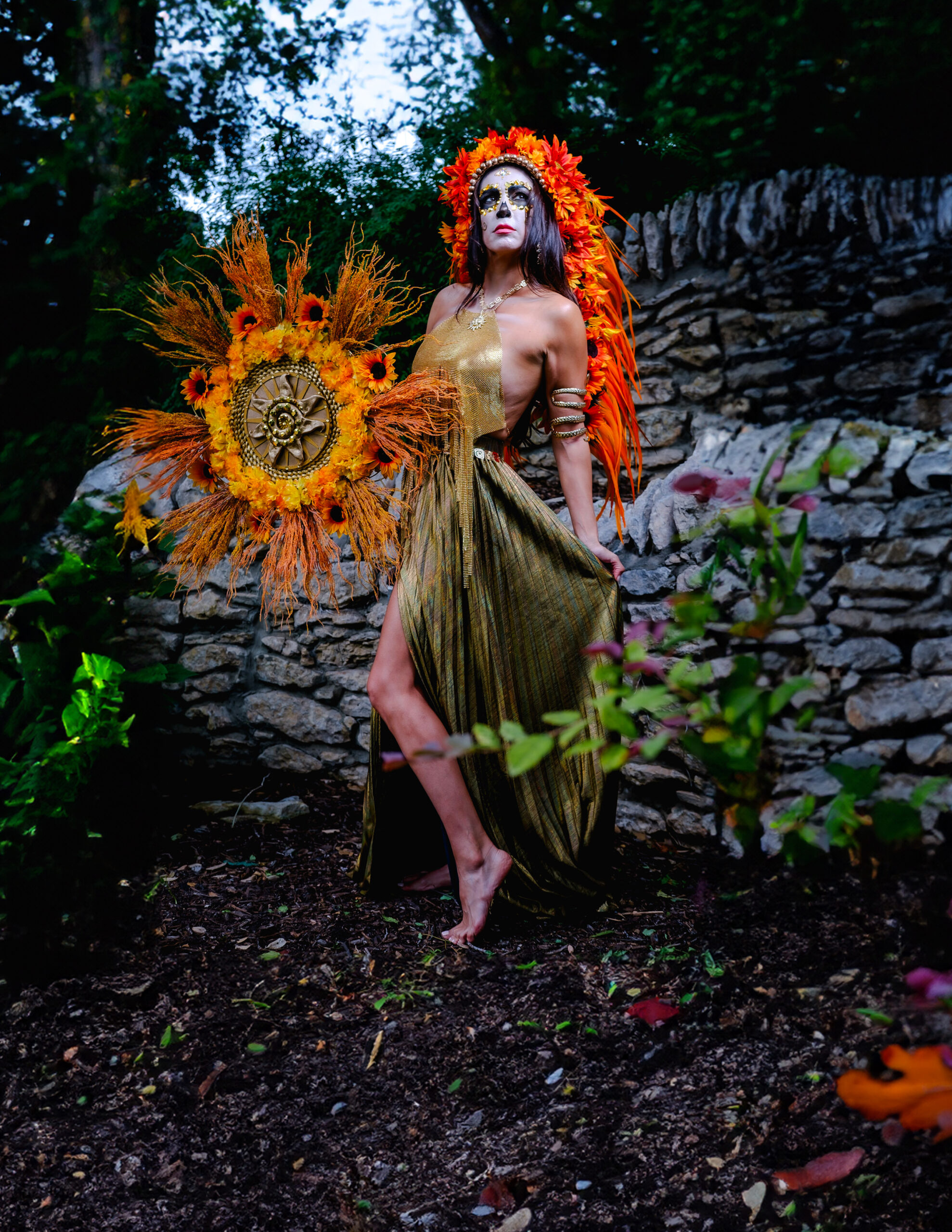 In Aztec religion, Chantico (“she who dwells in the house”) is the deity reigning over the fires in the family hearth. She was associated with the town of Xochimilco, stonecutters, as well as warriorship.