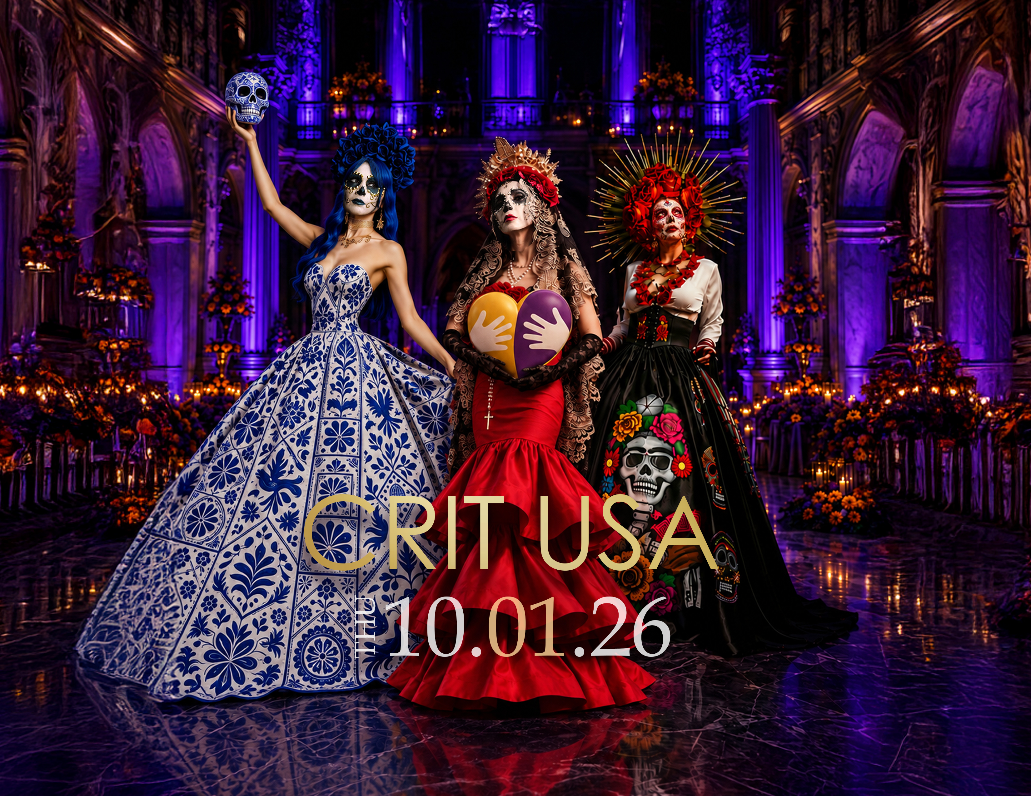 The iLaCatrina® Día de los Muertos Experience comes to life through monumental LED visuals, live cultural storytelling and curated musical performances, with couture Catrinas brought to the runway by an exceptional cast of national pageant titleholders, television personalities and professional models in a visually immersive production