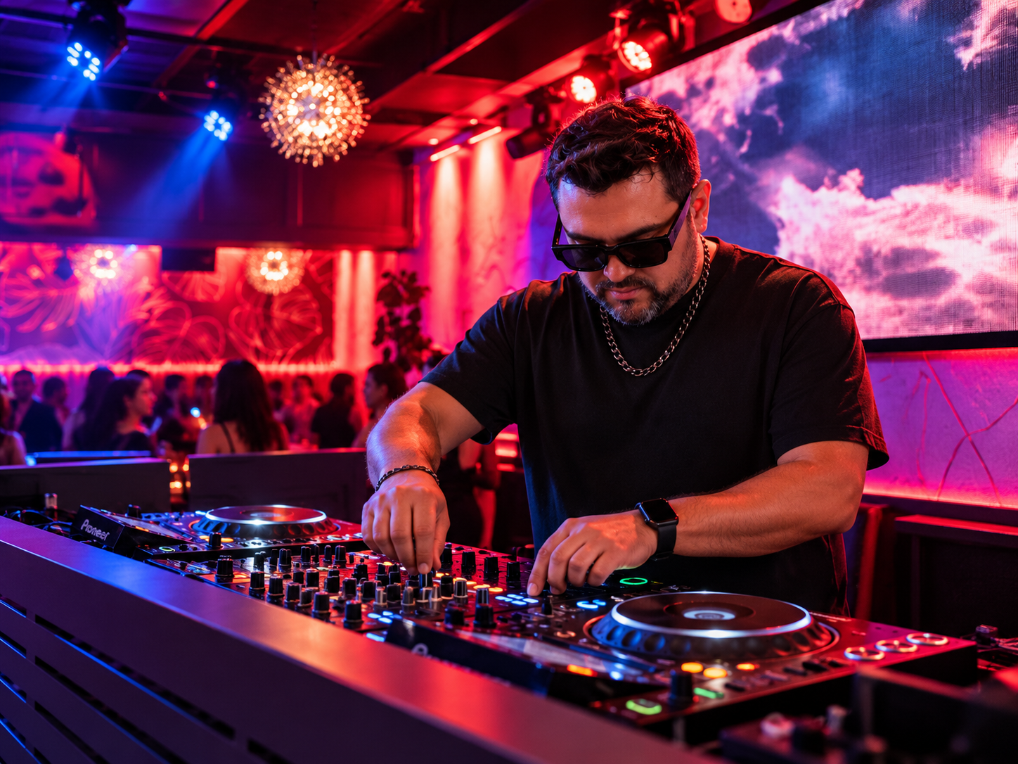 DJ Tavo brings more than 15 years of international experience behind the decks, from Cabo San Lucas nightlife and large scale celebrations to destination events across Mexico, Greece and the United States